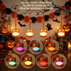 Halloween Pumpkin Night Light | 7-Color Pull Cord Lamp