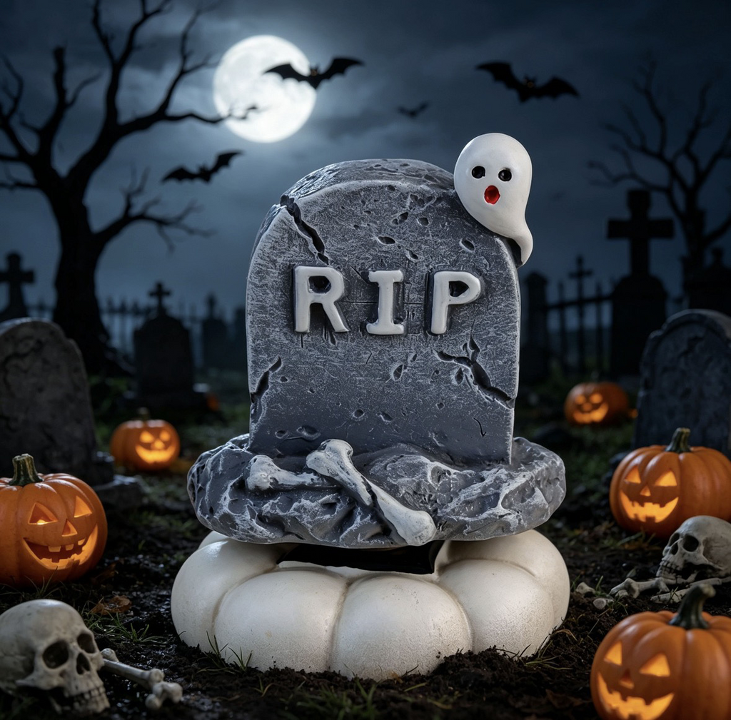 Halloween Tabletop Decor | Rotating Resin Figurines