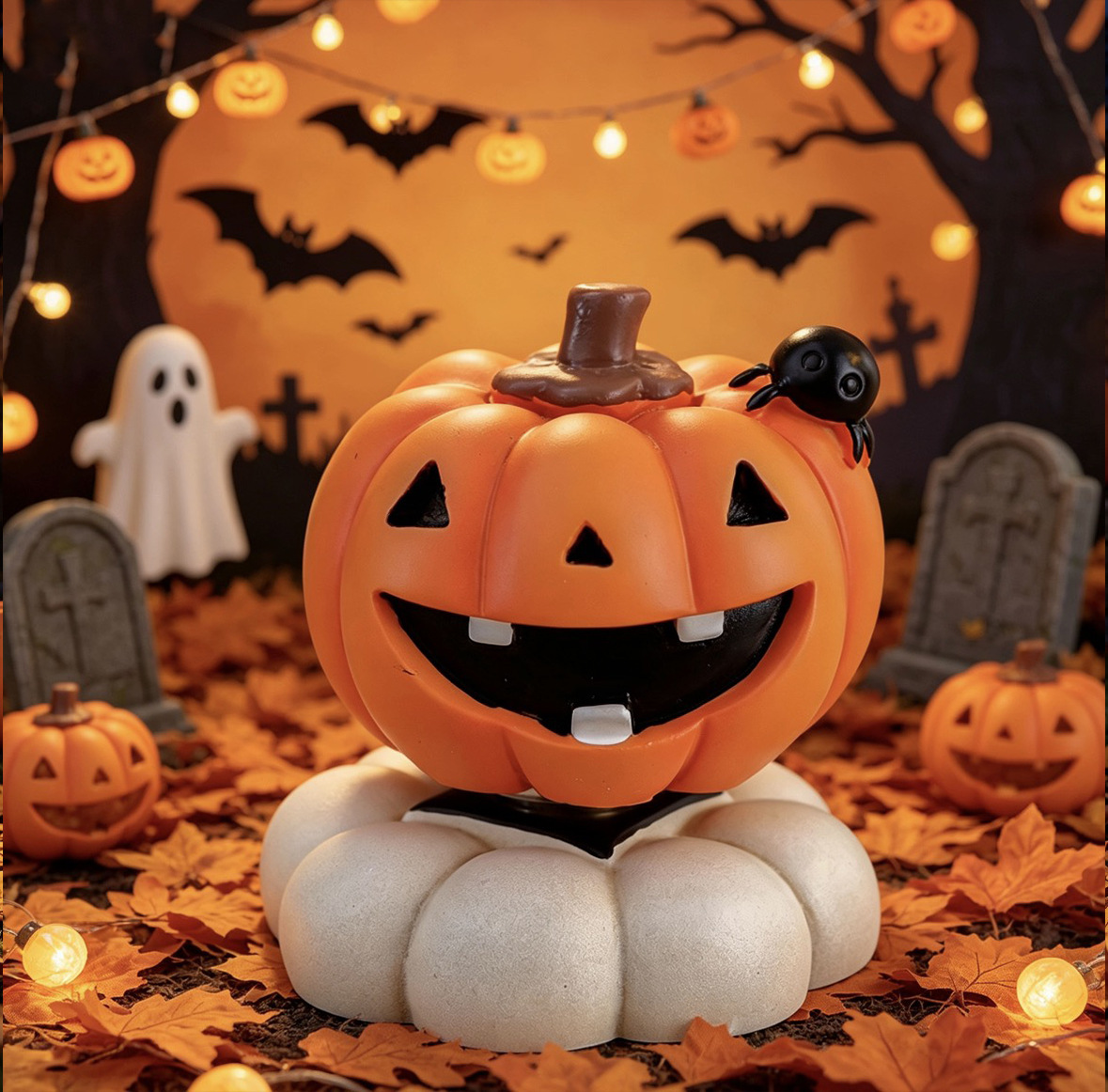 Halloween Tabletop Decor | Rotating Resin Figurines