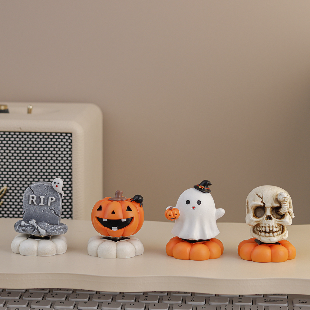 Halloween Tabletop Decor | Rotating Resin Figurines