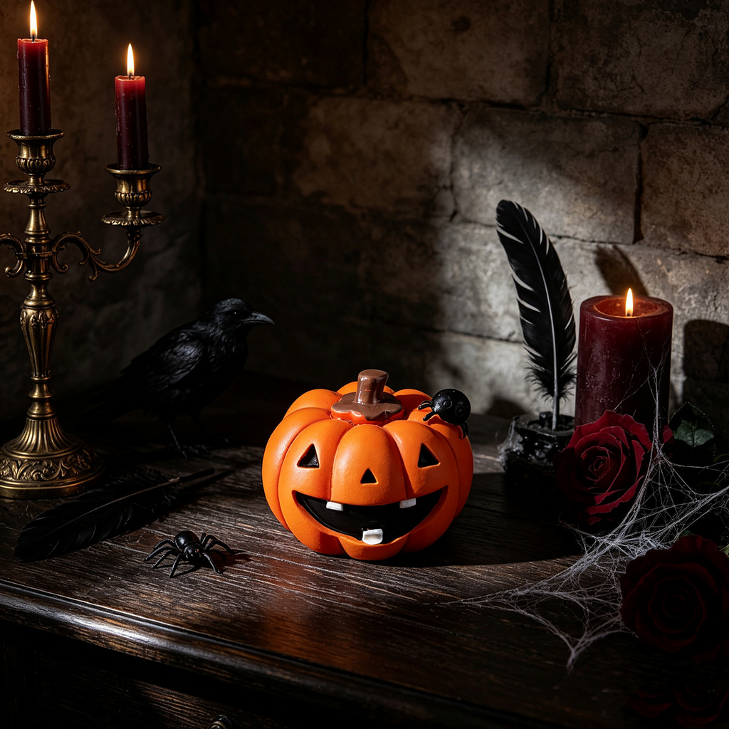 Halloween Tabletop Decor | Rotating Resin Figurines
