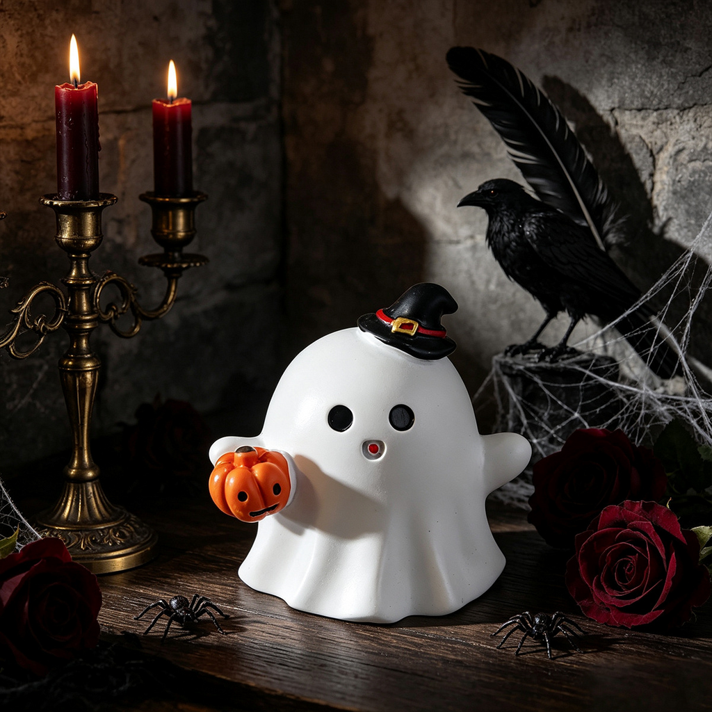 Halloween Tabletop Decor | Rotating Resin Figurines