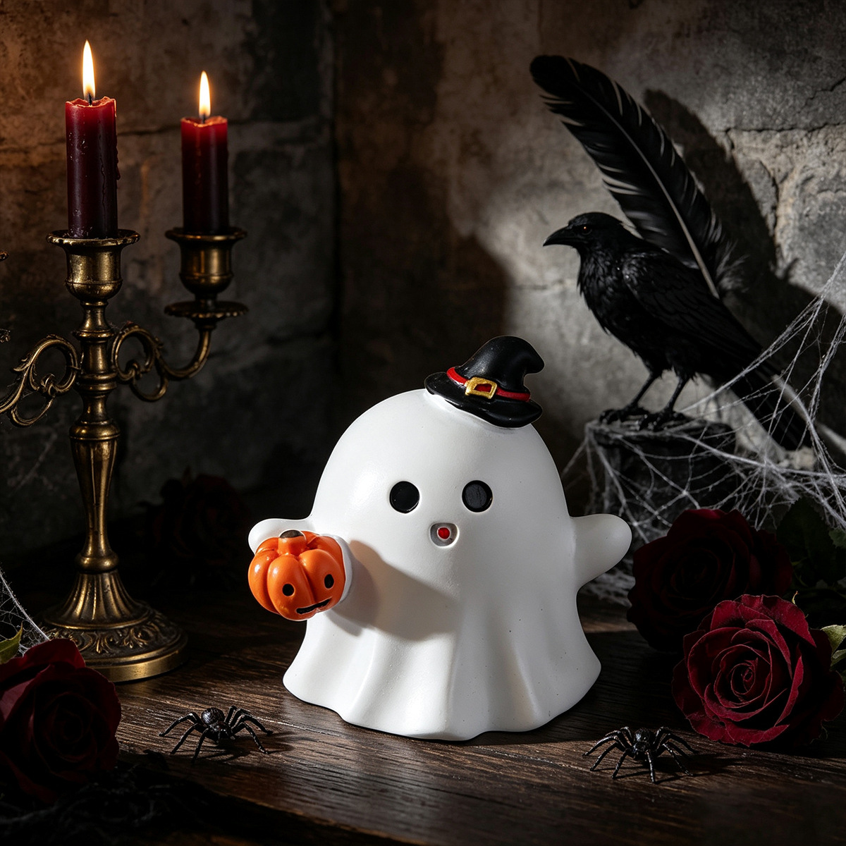 Halloween Tabletop Decor | Rotating Resin Figurines
