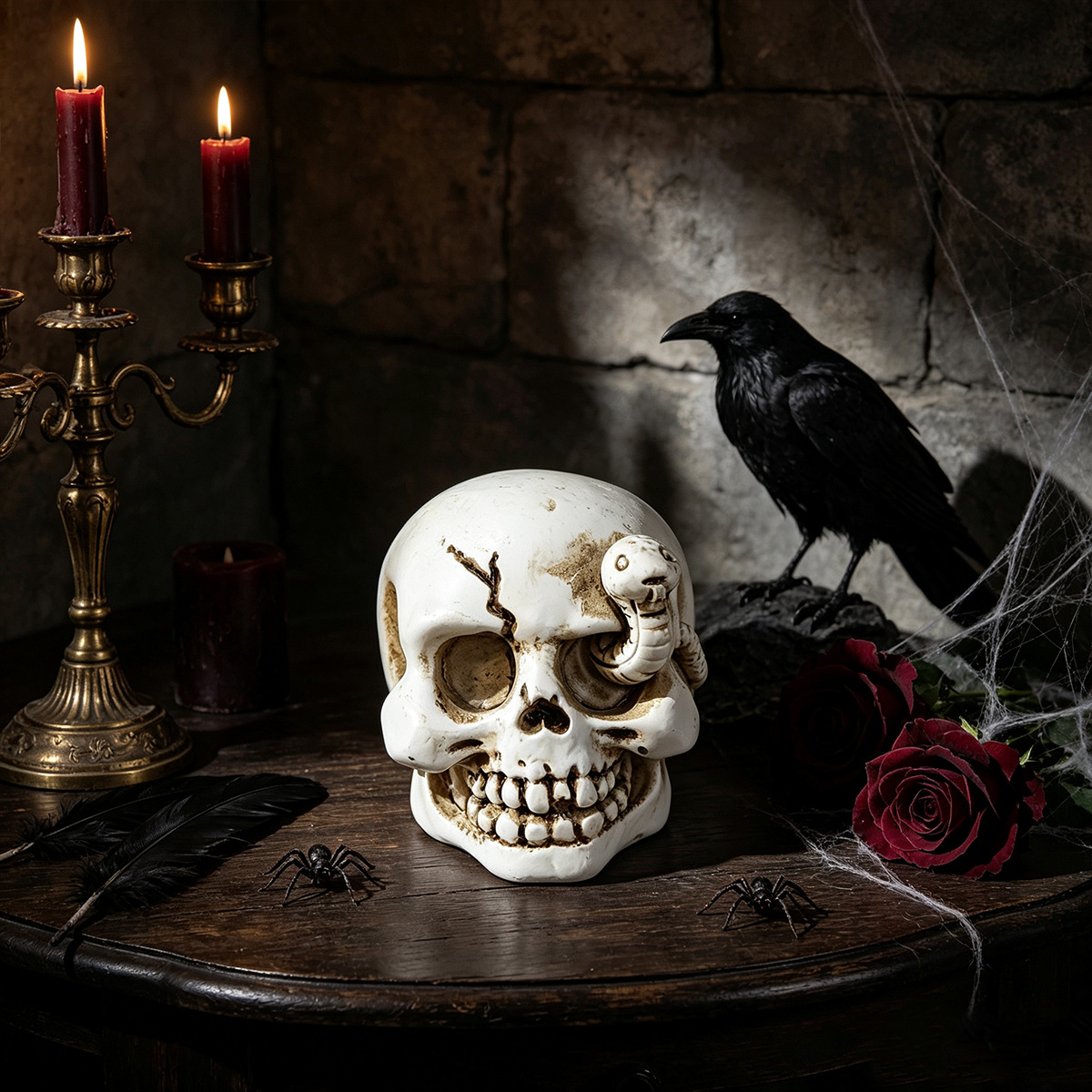 Halloween Tabletop Decor | Rotating Resin Figurines