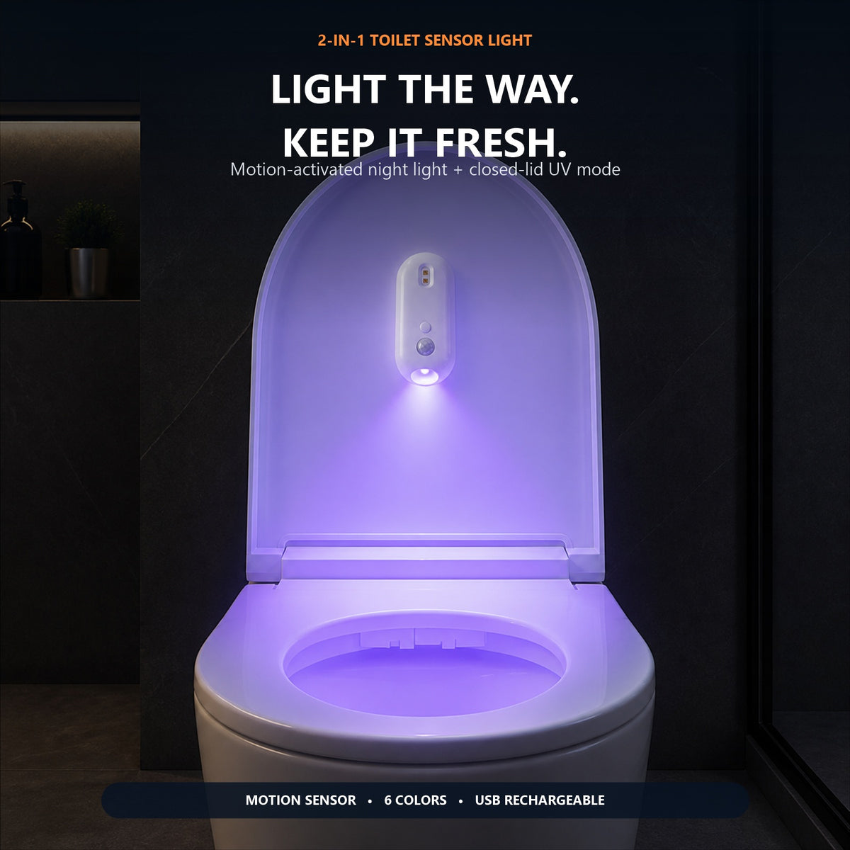 Toilet UV Sanitizing & Motion Sensor Night Light